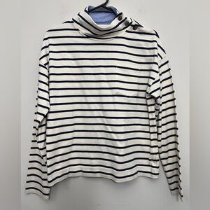 Vineyard Vines Navy and White Striped Turtleneck